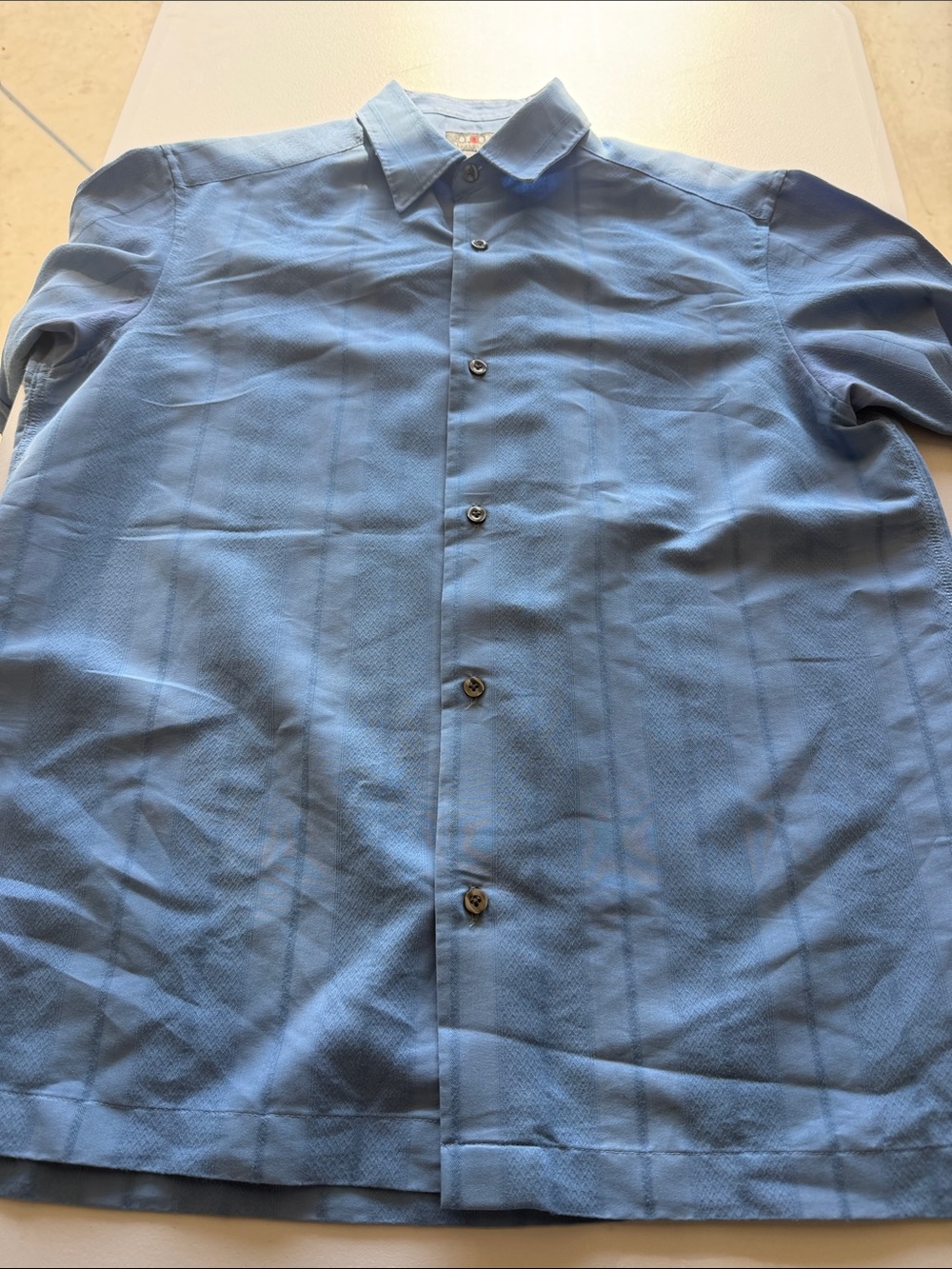 Men’s Axcess Light Blue Button-Up Shirt, Size M